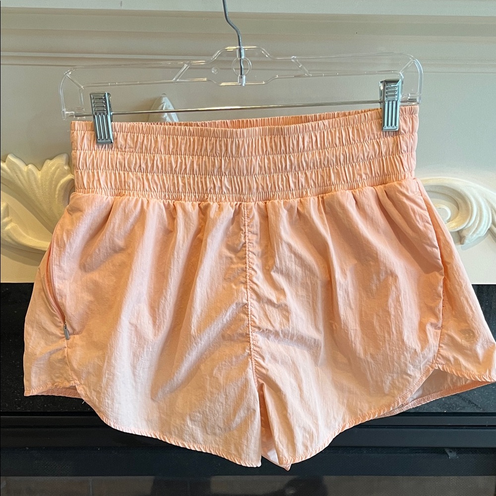 Athletic High Waist Shorts Peach